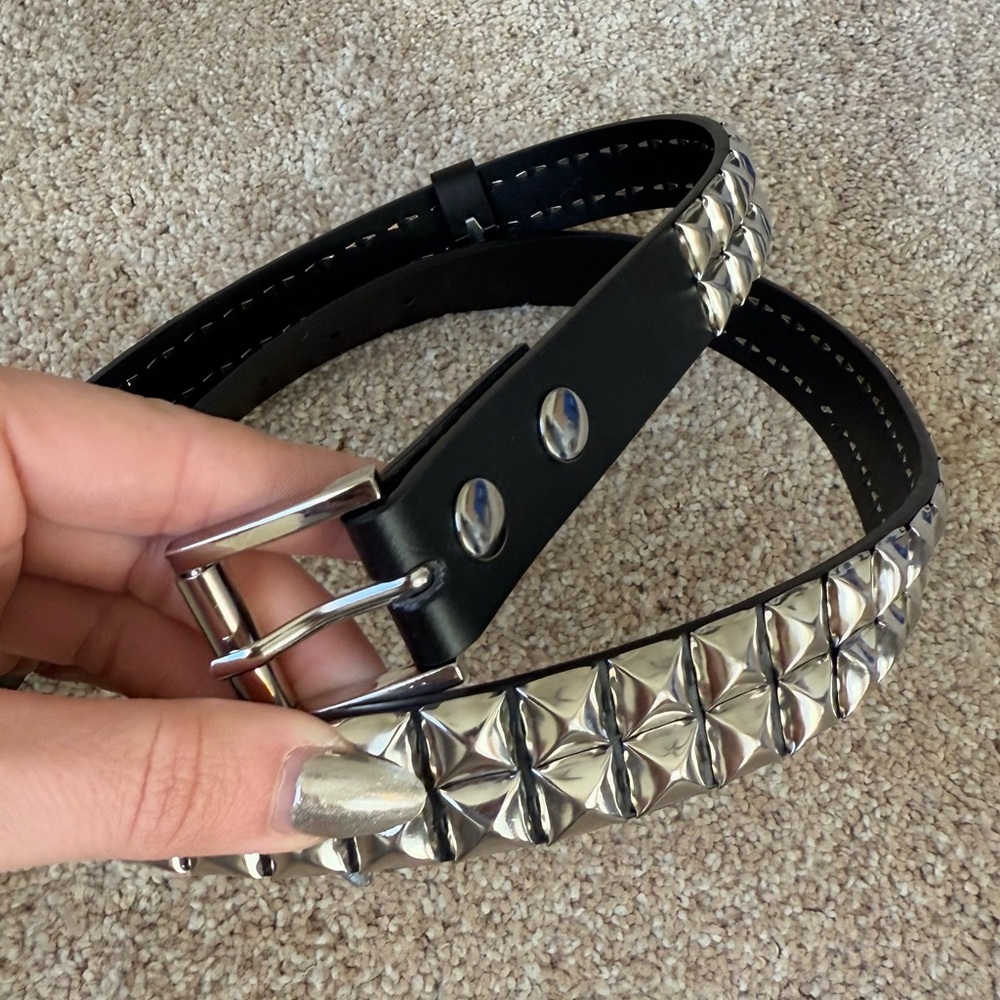 Studded Black Belt